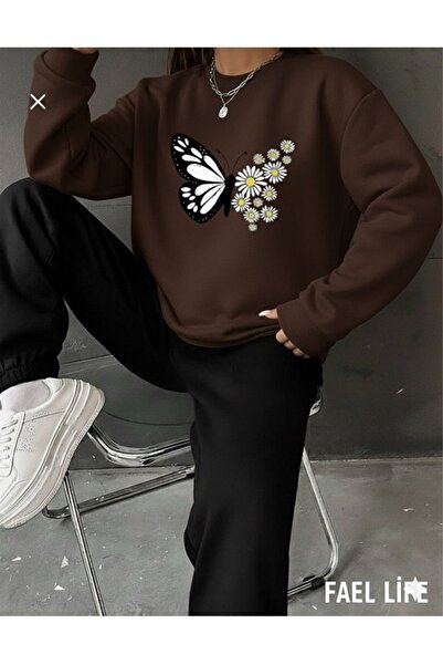 FAEL LİFE SET CU IMPRIMEU FLUTURI ȘI MARGARETE CU TĂIERE LĂRGĂ PENTRU FEMEI/F...