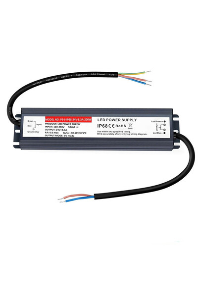 LEDIGANT Slim Power Supply, Outdoor IP68, 24V, 8.3A, 200W