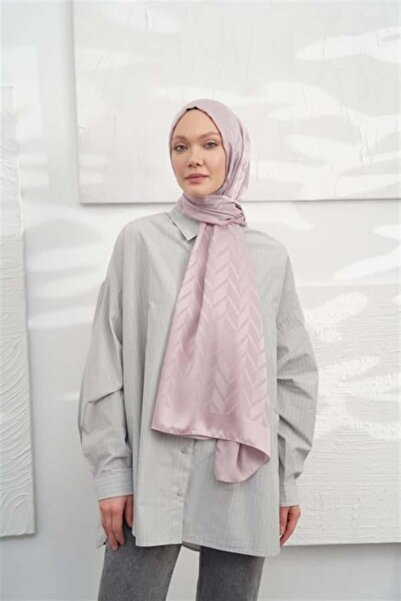 ARMANDA شال جاكار - نمط متعرج - مسحوق ضبابي