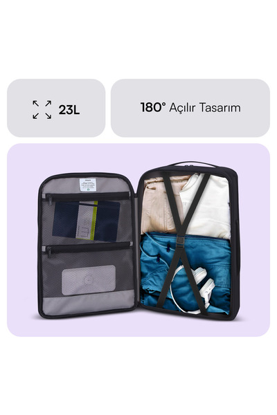 Mack Mce-1206 16'' Explor Lite 23 Liter Eco Travel Backpack Black