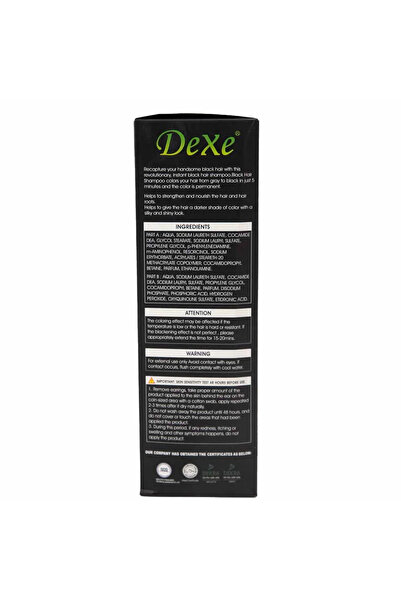 Dexe Black Hair Dye Shampoo 400 ML