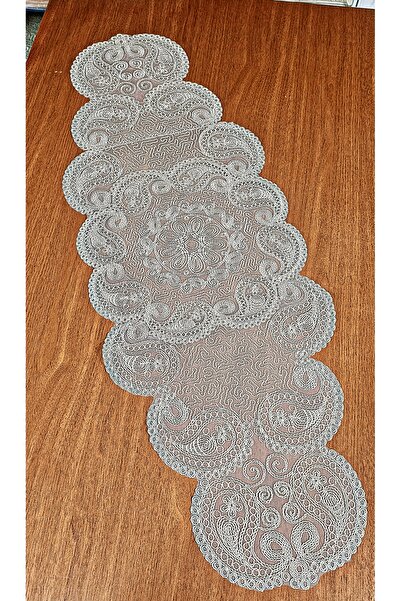 PW pink white home collection Şal desen masa üstü ranir 35x100 cm