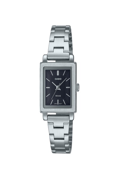 Casio Women's Silver Band Watch - LTP-E176D-1AVDF (Black)