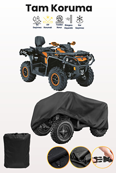 dokaca Black Can-Am Outlander Max Xtp 1000 Atv Cover, Atv Protective Cover