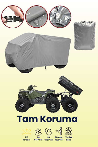 dokaca Grey P.Olaris Sportsman 6X6 Atv Cover, Atv Protective Cover