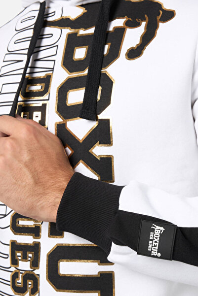 Boxeur Des Rues Φούτερ με φερμουάρ σε αντίθεση χρωμάτων Λευκό-Χρυσό