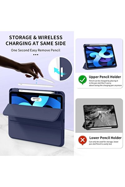 SKYDDAR INNOVATION Tablet case for iPad Air 11 (2024) / Air 11 (2025), Flex Trifold, sticker set, Navy blue