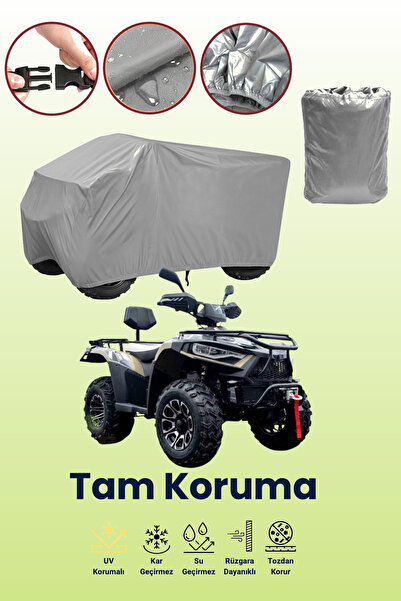 dokaca غطاء دراجة رباعية كوبا بروماكس 450 باللون الرمادي، غطاء واقي للدراجة ا...