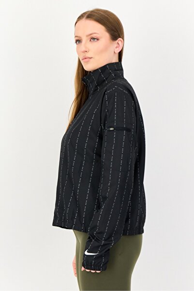 Nike Women Dri-Fit Long Sleeve Running Jacket, Black