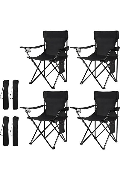 Primo Plus 4 قطع من كراسي التخييم القابلة للطي - خفيفة الوزن، لا تحتاج إلى تركيب، كرسي محمول للشاطئ والرياضات الخارجية