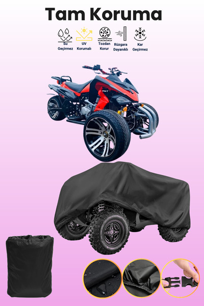 dokaca Black Bumoto/Jinling Cobra Rs 250Cc Atv Cover, Atv Protective Cover