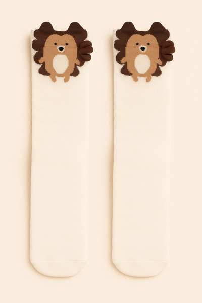 Katia&Bony White hedgehog patterned socks for children