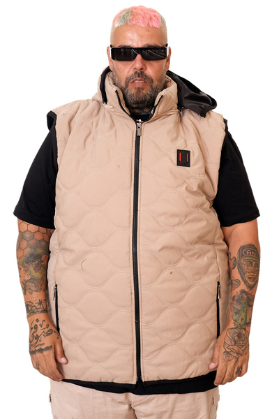 ModeXL Mode XL Oversize Men's Vest Hooded Quilted 25712