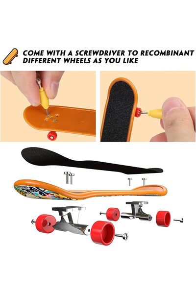 JZS Mini Finger Skateboard DIY Assembly 3-Pack Professional Grade Starter Kit