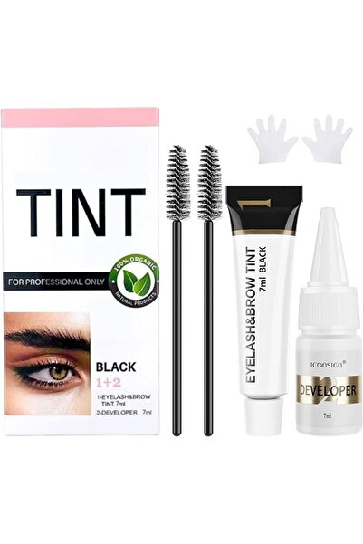 hair مجموعة تلوين الرموش والحواجب 2 في 1 تدوم لمدة 6 اسابيع