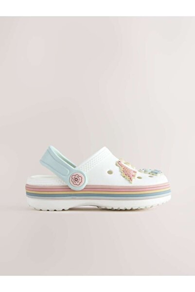 Next Baby White Animal Patterned Slippers Sandals