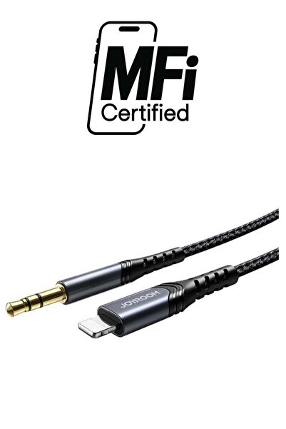 Joyroom كابل Lightning إلى 3.5 مم Hi-Fi Audio Aux باللون الأسود