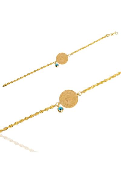 Hakan Güler Kuyumculuk Yeni Tarihli Çeyrek Altınlı Nazar Boncuklu Halat Model...