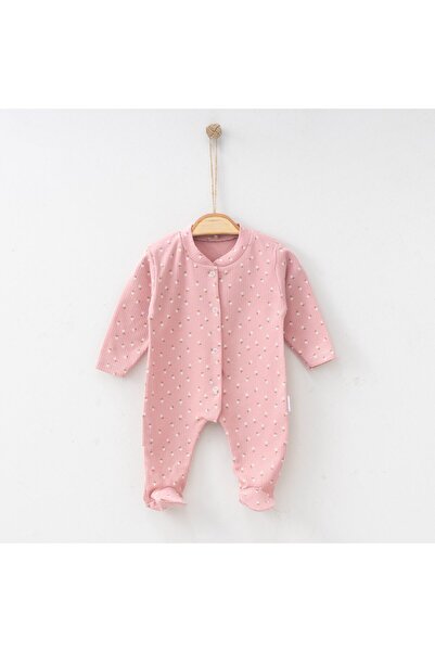 mini mia 2-Piece 100% Cotton Newborn Romper Set with Booties and Snap Fasteners