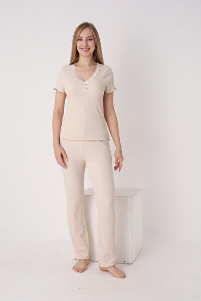 Cotpark Γυναικείο Σετ Πιτζάμες 100% Βαμβάκι ελαστικό ύφασμα 14724