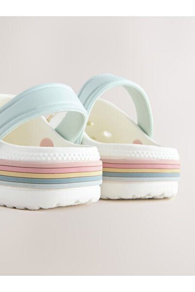 Next Baby White Animal Patterned Slippers Sandals