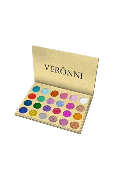 veronni 24-Color Glitter Eyeshadow Palette Sparkle Fantasy