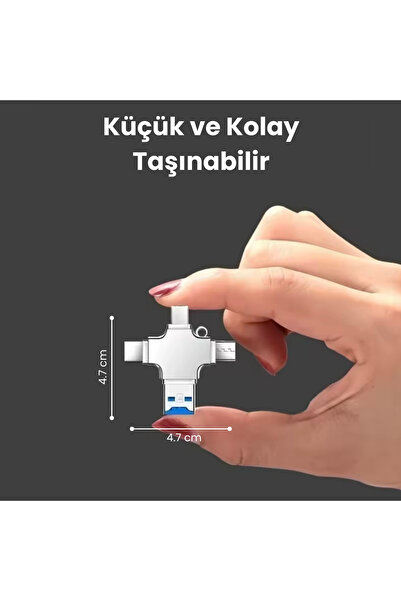 FUNZY 4-in-1 Usdb 3.0 Micro Sd Card Reader & USB Converter iPhone Android Otg Flash Drive