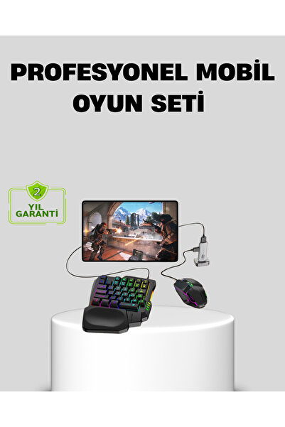 Clevora 5’i 1 Arada Mobil Oyun Seti Bluetooth 5.3 Klavye Mouse Dönüştürücü Gaming Kit
