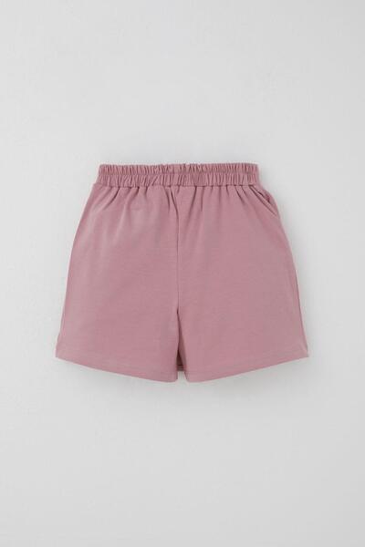 Breeze Girl's Shorts Skirt with Bow Accessories and Ruffles, Ages 6-10, Dusty Rose