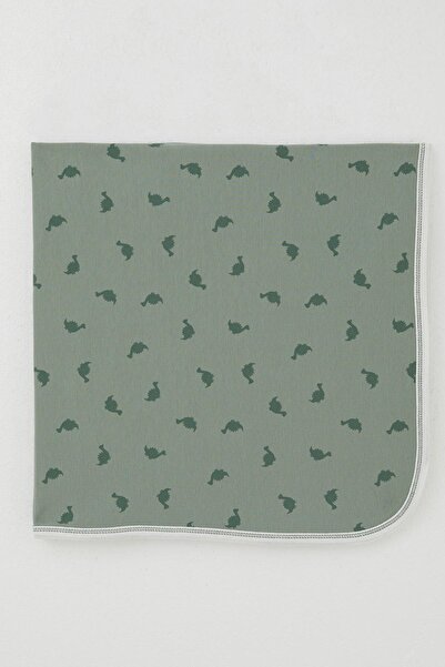 Breeze Newborn Baby Blanket Cute Baby Dinosaur Pattern Standard, Khaki Green