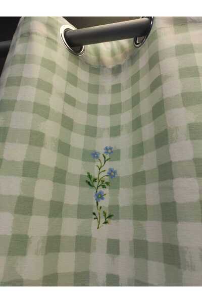 Evcimenhome Thermal Lined Linen Rustic Curtain with Eyelets Metal Rings 170Cmx225Cm Poti