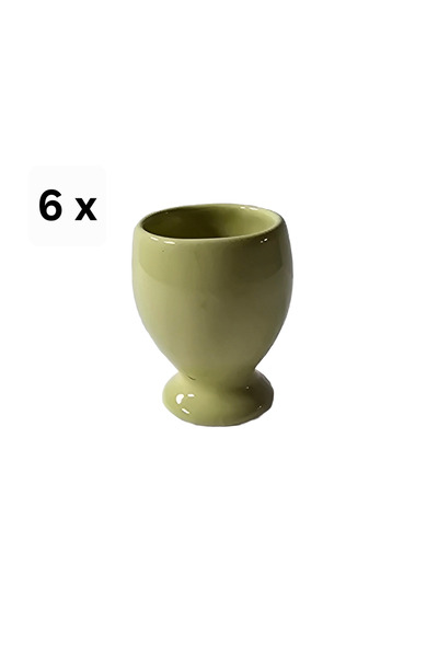 Cesiro Set of 6 egg cups, 6 cm, Matte Sage Green