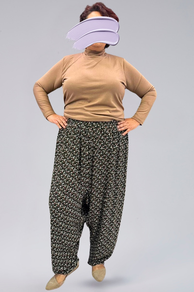 BNZ TEKSTİL Crispy Patterned Viscose Fabric Women's Shalwar