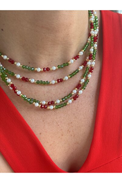 By Song Aksesuar 4-Piece New Year Necklace Christmas Necklace