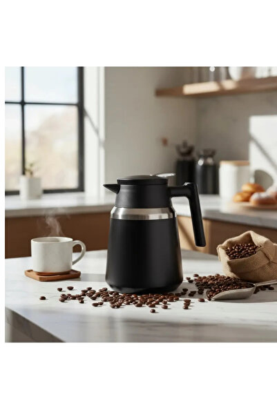 Generic A heat-insulated coffee or tea thermos designed to keep beverages fresh for extended periods.