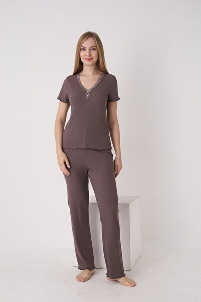 Cotpark Women's 100% Cotton Stretch Fabric Pajamas Set 14724