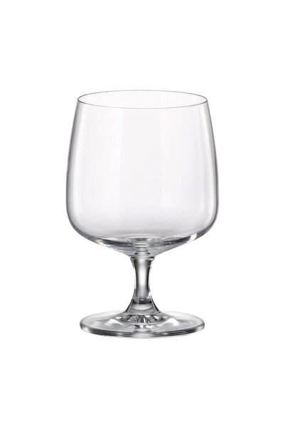 BOHEMİA CRYSTAL Set of 6 Crystal Bohemia Anas Cognac Glasses 375 ml - Transpa...