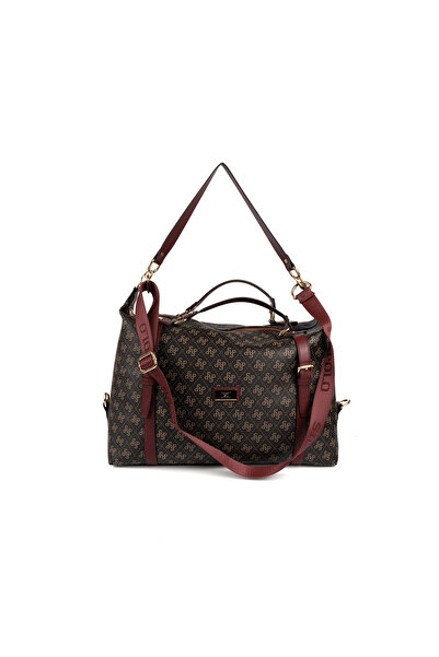 Silver Polo Geantă de umăr pentru femei / fete 1064-48290 GEANTĂ M178 MARO GA...