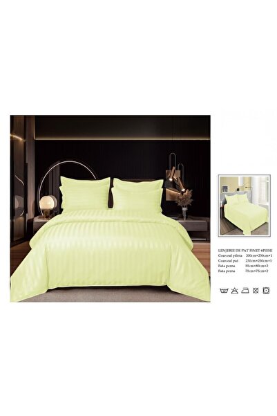 Unicorn Concept Plain double bed linen, Finet, 6 pieces, Light Green