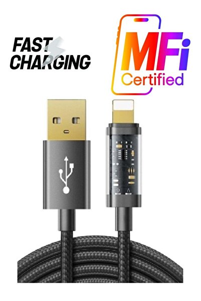 Joyroom 2.4A Fast Charging USB to Lightning iPhone Data Cable - Black
