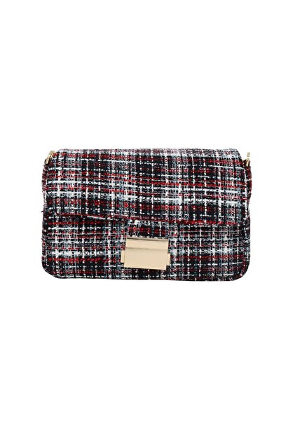 Meskanto Tweed Chain Shoulder Bag