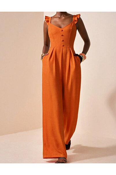 Sheya Shein long jumpsuit, orange