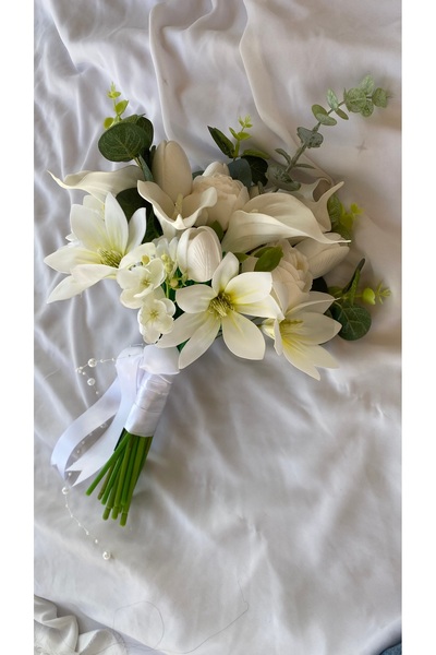 Z&B FLOWERS Gelin Buketi Gelin Çiçeği El Buketi Nikah Çiçeği Gala manolya