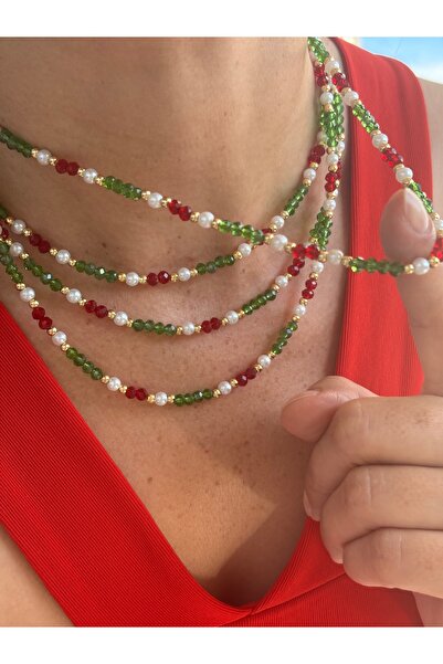 By Song Aksesuar 4-Piece New Year Necklace Christmas Necklace