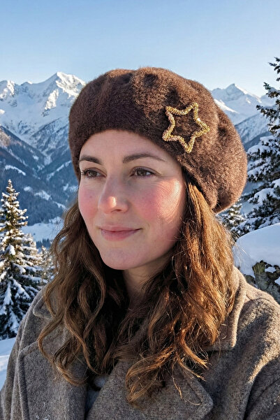 Modex Soft Texture Sparkling Star Detail Painter Beret