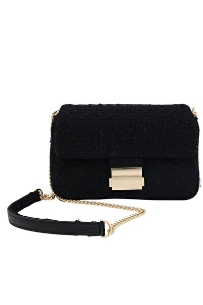 Meskanto Tweed Chain Shoulder Bag