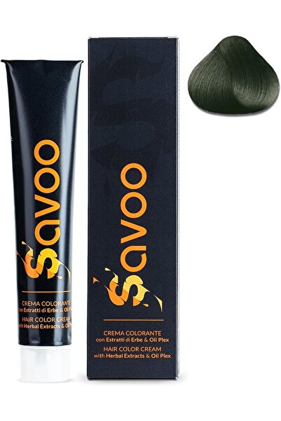 SAVOO Hair Color Cream #7.111 Extra Intense Olive Ash Blonde – 100ml