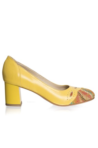 Catinca Shoes Women's leather shoes – Yellow Mosaic Toe – 03 GVM
