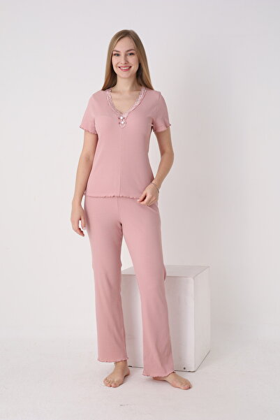 Cotpark Women's 100% Cotton Stretch Fabric Pajamas Set 14724