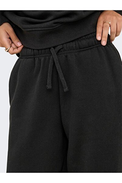 ONLY ONLBEST LIFE CUFF PANT SWT NOOS Γυναικείο Μαύρο Φούτερ - 15357504